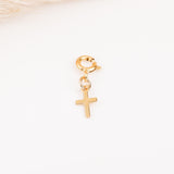 Charm - Mousqueton - Croix - Plaqué or - INTERCHANGEABLE