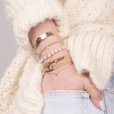 Bracelet chaîne - Épingle - Plaqué or - VALENTINE