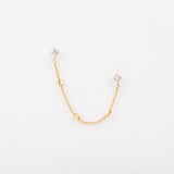 Boucle d'oreille - Solo - Zirconium - Plaqué or - JUNE