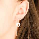 Boucles d'oreilles Chainette - Pampille - Plaqué Argent - JADE