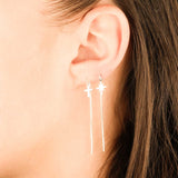 Boucles d'oreilles Chainette - Pampille - Plaqué Argent - JADE
