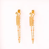 Boucles d'oreilles - Chaîne couleur - Acier inoxydable - AMOUR