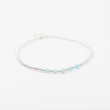 Bracelet - Perle - Cristaux - Turquoise - Argent - SUBTIL
