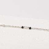 Chaîne de cheville - Perle - Cristaux - Argent - SUBTIL