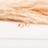 Boucles d'oreilles - Coeur - Acier inoxydable - COEUR OUVERT