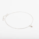 Bracelet chaîne cheville - Quartz fumé - Argent - NINA