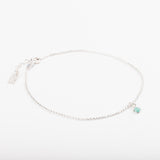 Bracelet chaîne cheville - Amazonite - Argent - NINA