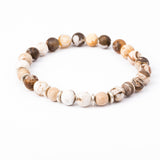 Bracelet homme - Agate - Bois - Argent - VEGA