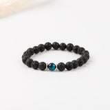 Bracelet homme - Pierre de lave - Oeil de tigre - Argent - ELTANIN