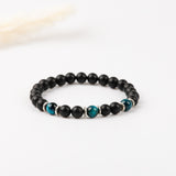 Bracelet homme - Onyx - Oeil du tigre - Argent - IZAR