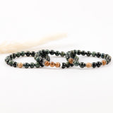 Bracelet homme - Jaspe kaki - Bois - Argent - NAOS