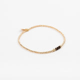 Bracelet - Perle - Cristaux - Choco - Plaqué or - SUBTIL