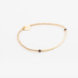 Bracelet - Perle - Cristaux - Choco - Plaqué or - SUBTIL