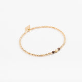 Bracelet - Perle - Cristaux - Choco - Plaqué or - SUBTIL