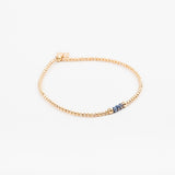 Bracelet - Perle - Cristaux - Bleu roi - Plaqué or - SUBTIL