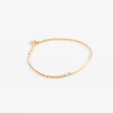 Bracelet - Perle - Cristaux - Turquoise - Plaqué or - SUBTIL