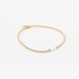 Bracelet - Perle - Cristaux - Blanc - Plaqué or - SUBTIL