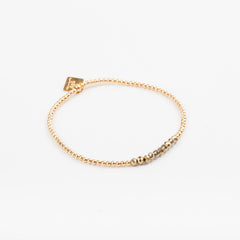 Bracelet - Perle - Cristaux - Doré - Plaqué or - SUBTIL