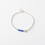 Bracelet - Perle - Cristaux - Bleu - Argent - SUBTIL