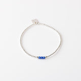 Bracelet - Perle - Cristaux - Bleu - Argent - SUBTIL