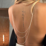 Collier de dos - Chaîne - Argent - TRIA