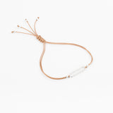 Bracelet - Cordon marron - Plaqué argent - OSMOSE