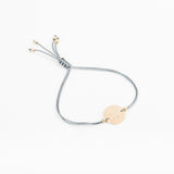 Bracelet - Cordon bleu gris - Plaqué or - OSMOSE