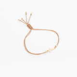 Bracelet - Cordon marron - Plaqué or - OSMOSE