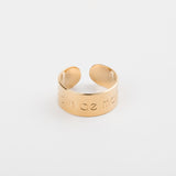 Bague - Gravure - Plaqué or -ROXY