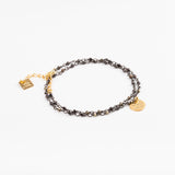 Bracelet - Double rang - Bonne étoile - Pyrite - Plaqué or - ESSENTIELS