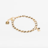 Bracelet - Double rang - Etoile - Pyrite - Plaqué or - ESSENTIELS