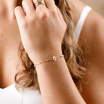 bracelet en acier inoxydable avec fleur pour femme 