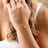 bracelet en acier inoxydable avec fleur pour femme 