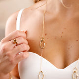 collier sautoir en acier inoxydable pour femme 