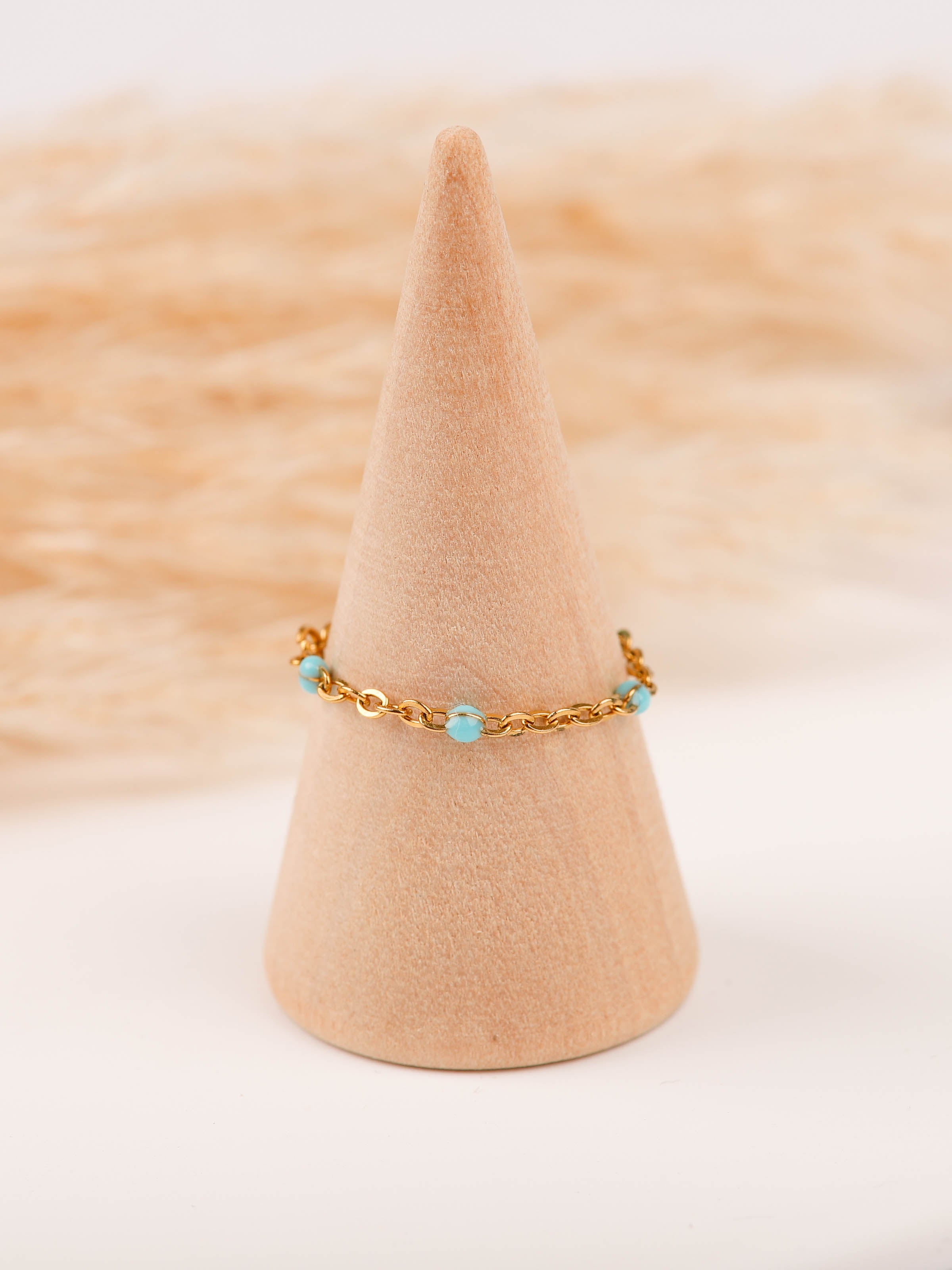 bague en acier inoxydable et résine pour femme 