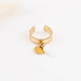 bague en acier inoxydable réglable pour femme