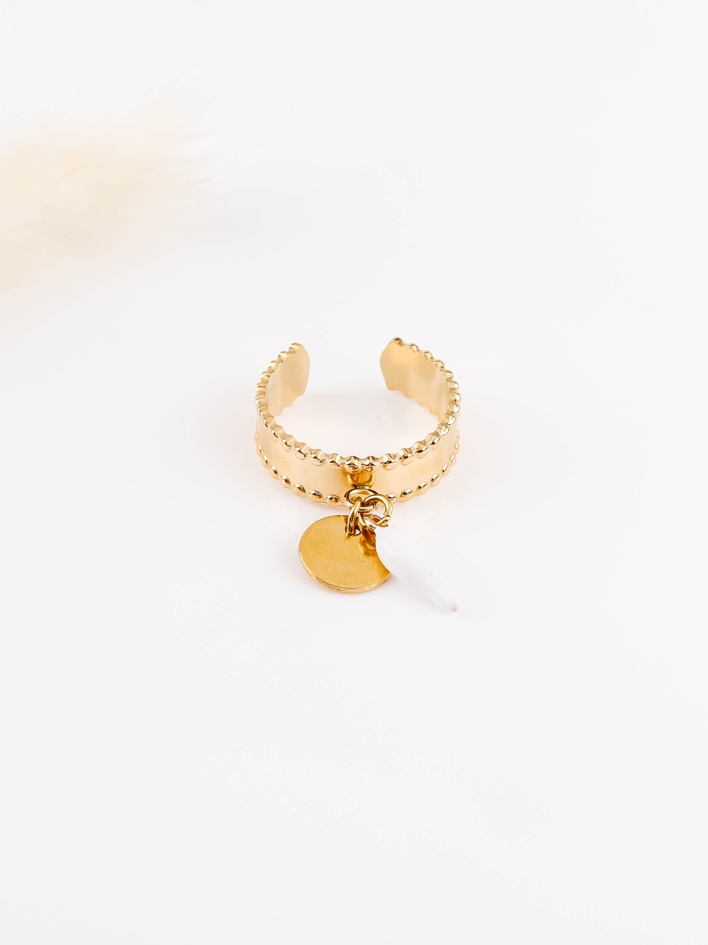 bague en acier inoxydable réglable pour femme