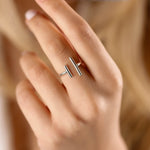 bague en argent 925 réglable pour femme 