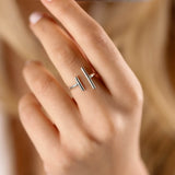 bague en argent 925 réglable pour femme 