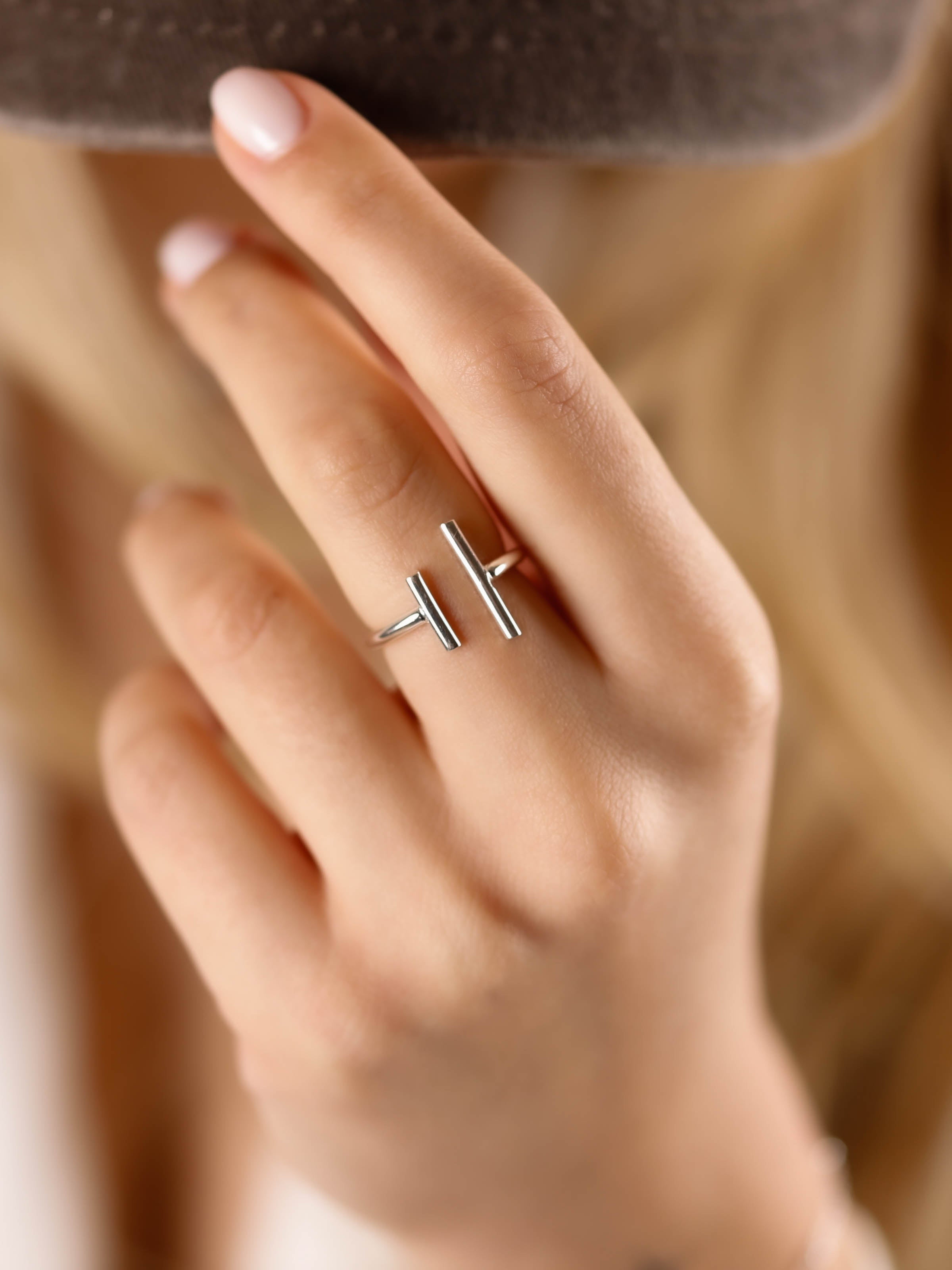 bague en argent 925 réglable pour femme 