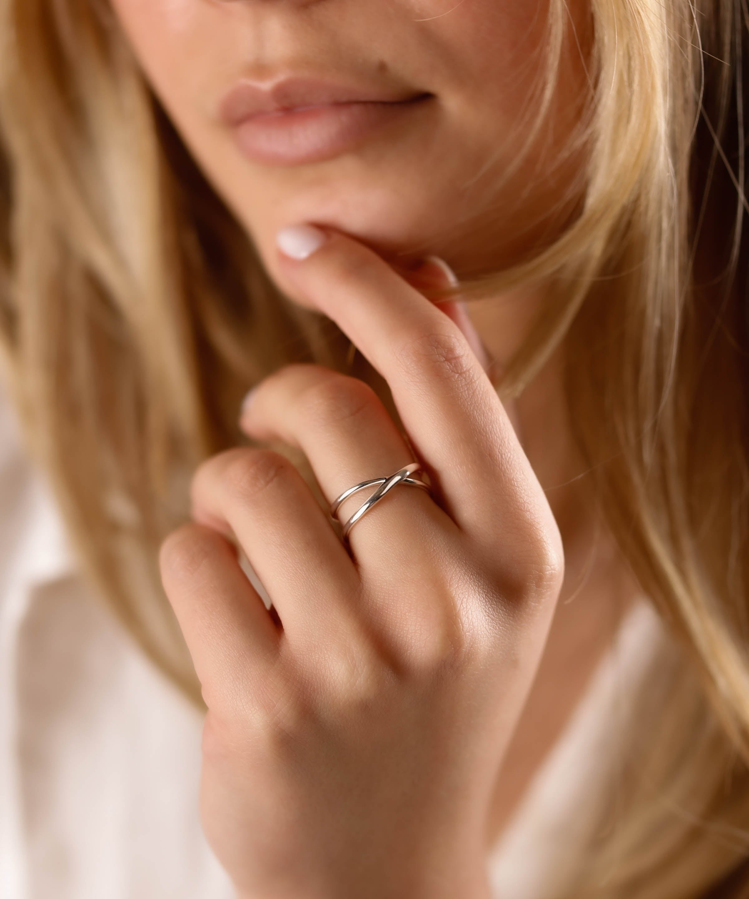 bague en argent 925 réglable pour femme 