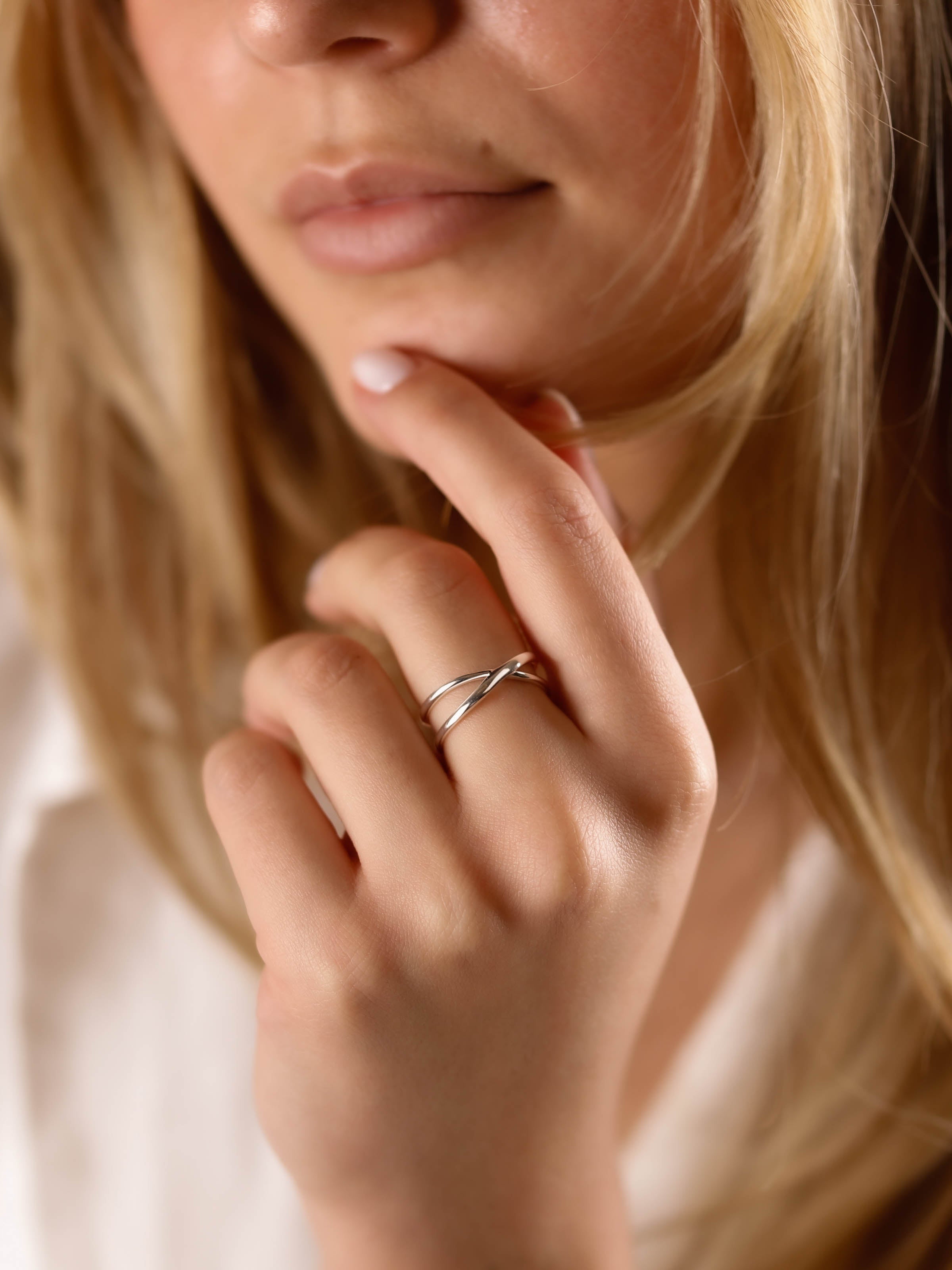 bague en argent 925 réglable pour femme 