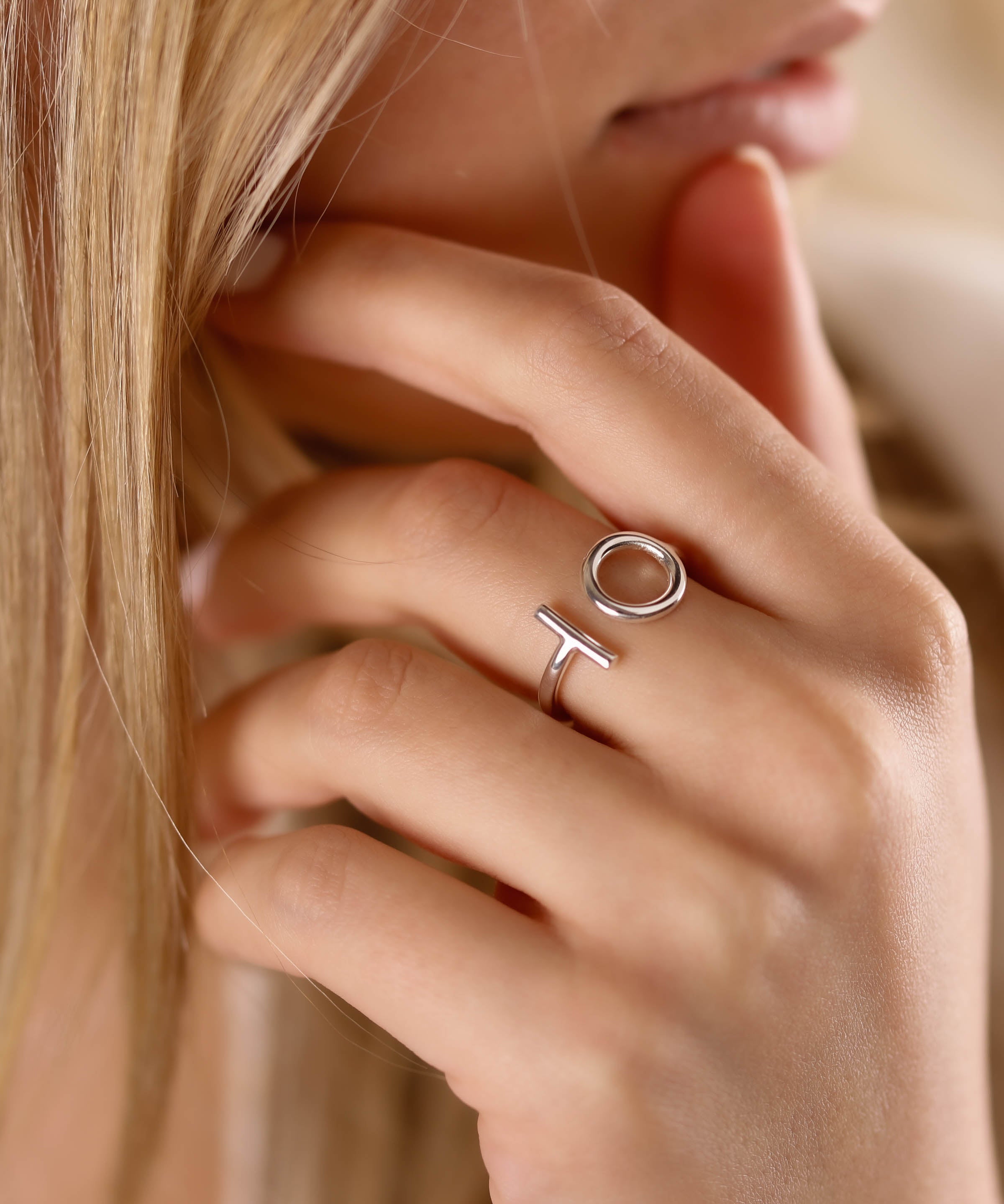 bague en argent 925 réglable pour femme 
