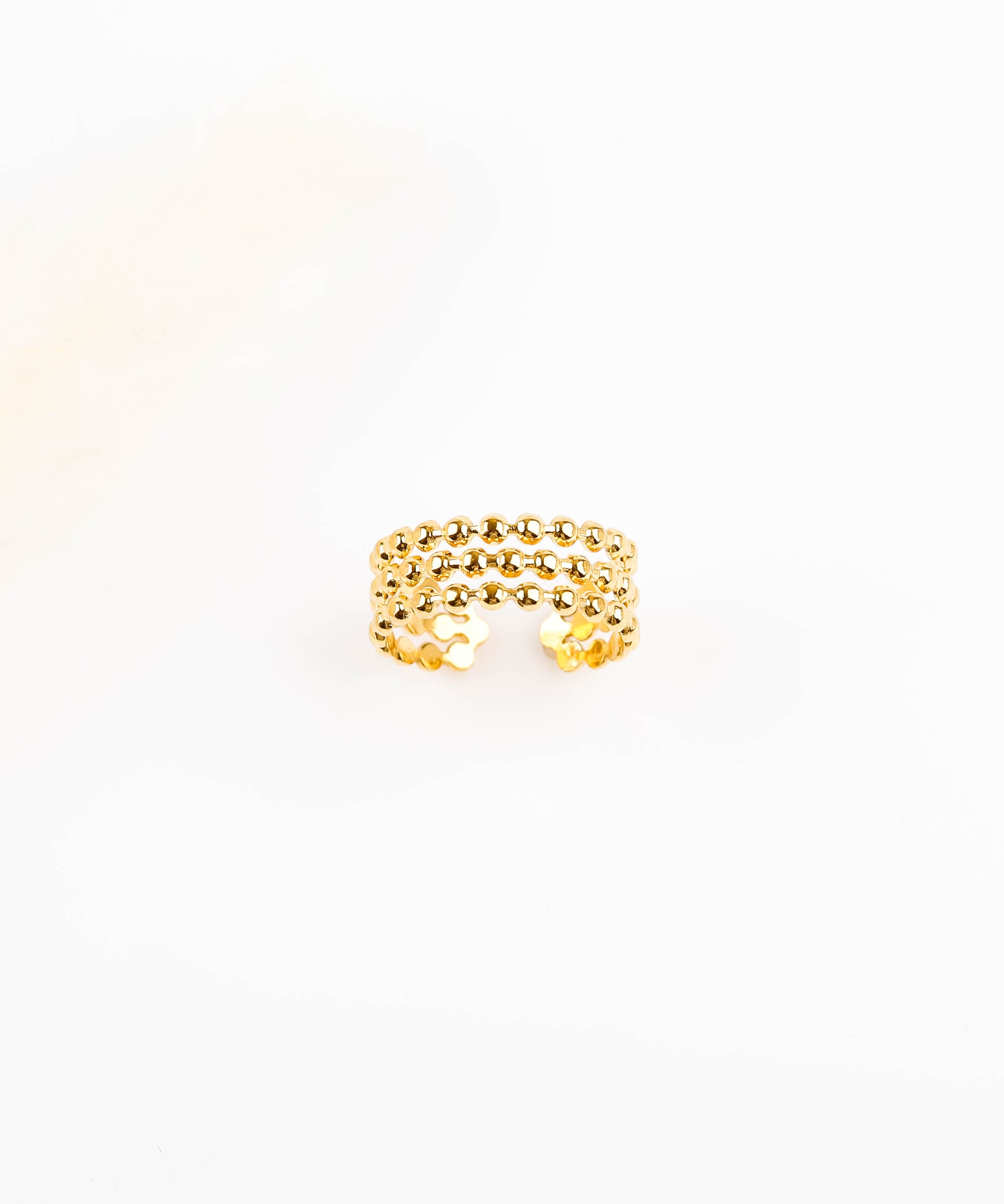bague en acier inoxydable réglable pour femme 