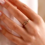 bague en acier inoxydable réglable pour femme 