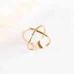 bague réglable en acier inoxydable pour femme 