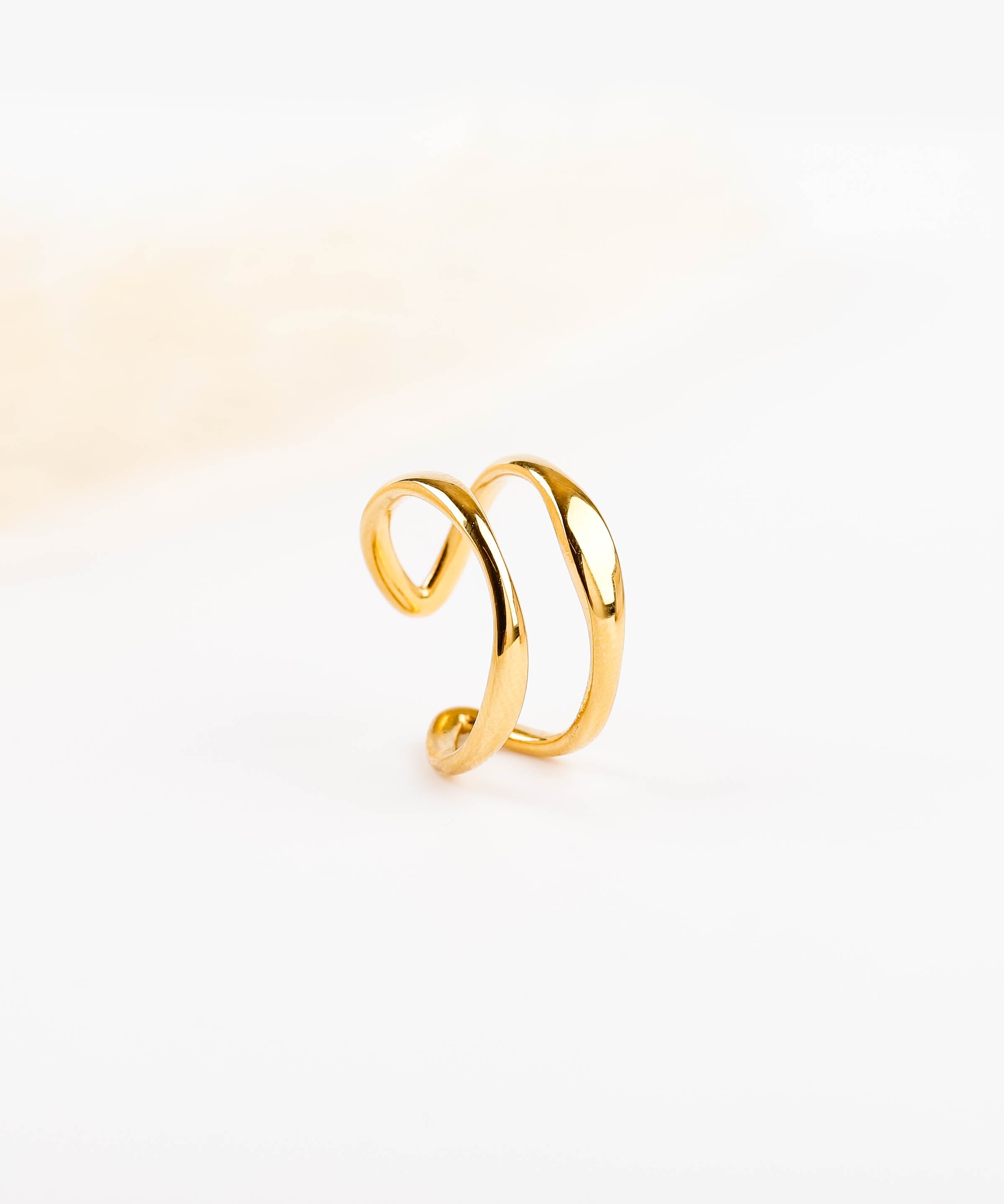 bague en acier inoxydable réglable pour femme 