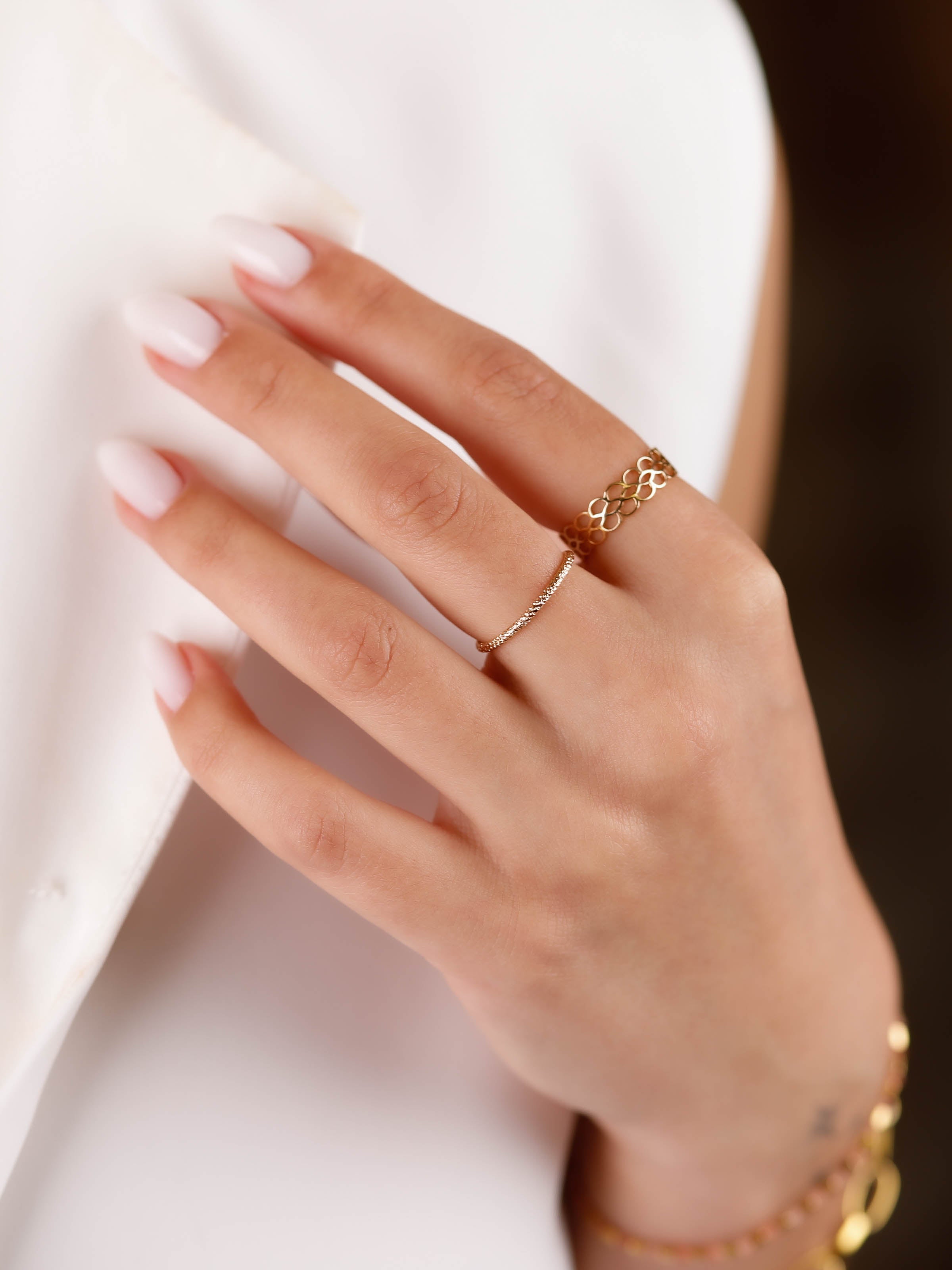 bague en plaqué or pour femme