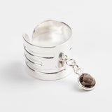 bague en plaqué argent avec breloque réglable pour femme 