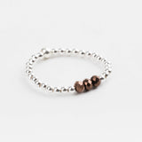 bague perle en argent 925 et cristaux pour femme 